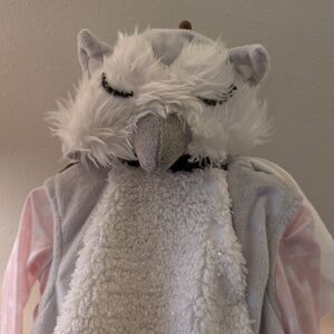 Adorable Owl Costume with Pink Sleeves